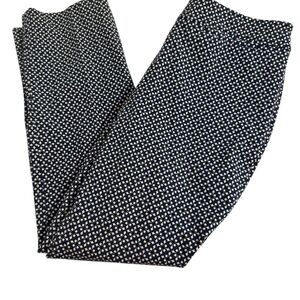 Talbots Mid Rise Geometric Straight Dress Pants Size 10 BH684 Career Preppy Work